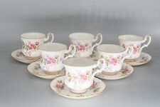 Used, 6 Royal Albert Moss Rose Coffee Cups & Saucers 1st Quality for sale  Shipping to South Africa