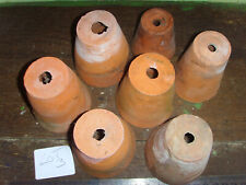 Vintage old garden flower pots clay terracotta plant pots 7 small varying sizes, used for sale  SUDBURY