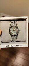 Usado, Relógio feminino Michael Kors Petite Norie prata pavê brilho aço inoxidável US$ 395  comprar usado  Enviando para Brazil