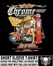 Usado, Camiseta sexy motociclista Roadhouse serviço de gasolina e reparo menina caveira motocicleta WS69 comprar usado  Enviando para Brazil