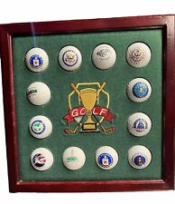 Vitrine de bola de golfe de madeira cereja 12 bolas colecionáveis governo dos Estados Unidos comprar usado  Enviando para Brazil