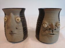 Pair stoneware muggins for sale  LEICESTER