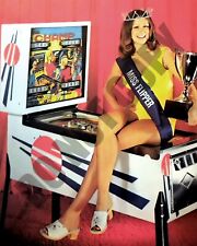 1970s Miss Flipper Sitting On Champ Pinball Machine Flyer Promo Sheet 8x10 Photo, used for sale  Shipping to South Africa