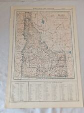 "Antiguo mapa a dos caras de 1915 de Idaho e Illinois 10"" x 15" segunda mano  Embacar hacia Argentina