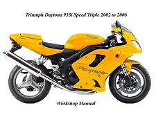 TRIUMPH DAYTONA 955i SPEED TRIPLE 2002 to 2006 WORKSHOP MANUAL - PDF File for sale  Shipping to South Africa