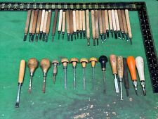 Large Lot of 42 Wood Carving Tools Woodcarving Millers Falls Ramelson Speedball for sale  Shipping to South Africa