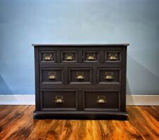 Beautiful Dark Navy Pine Apothecary Merchant Bank Of Drawers Chest Sideboard for sale  Shipping to South Africa