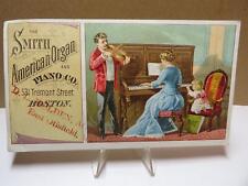 Usado, Tarjeta comercial victoriana The Smith American Organ and Piano Co. Boston MA segunda mano  Embacar hacia Argentina