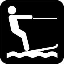 Esqui Aquático Janela Símbolo Internacional De Vinil De Parede Adesivo Decalque, usado comprar usado  Enviando para Brazil
