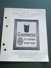 Details guinness showcard for sale  Ireland