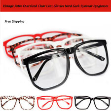 Óculos de moda geek tamanho grande lente transparente armação fina óculos nerd AU comprar usado  Enviando para Brazil