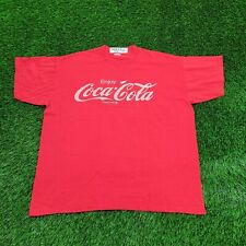 Usado, Camisa vintage de refrescos Coca-Cola para mujer XL-Corta 23x24 roja descolorida blanca hechizada segunda mano  Embacar hacia Mexico