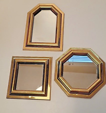 Conjunto Vintage de 3 Espelhos de Acento Goldtone Formas Pequenas da Burwood Products 2808 comprar usado  Enviando para Brazil