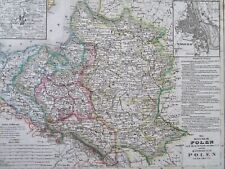 Polska Litwa Warszawa Krakow Wilno Prusy Wschodnie ok. 1850 mapa historyczna na sprzedaż  Wysyłka do Poland