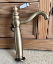 Vintage Style Kitchen Mixer Tap Antique Brass Effect With Ceramic Handle, used for sale  Shipping to South Africa