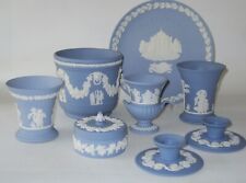 LOT of EIGHT Vintage Wedgwood Jasperware in Pale Blue – Made In England for sale  Shipping to South Africa