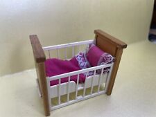VINTAGE LUNDBY BARTON DOLLS HOUSE BABY COT & BEDDING 16th SCALE for sale  Shipping to South Africa