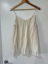 Blusa de seda Elka Collective gola V alça espaguete cami branca tamanho 14 comprar usado  Enviando para Brazil