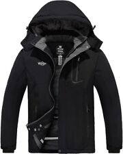 Jaqueta de inverno Wantdo masculina tamanho grande impermeável esqui com capuz bolsos avental de neve, usado comprar usado  Enviando para Brazil