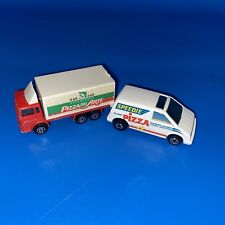 Camión contenedor Majorette Renault J Pizza-Del-Arte 265 y furgoneta de reparto Hot Wheels segunda mano  Embacar hacia Argentina