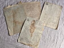 Letras francesas antiguas, 4 documentos estampillas del siglo 1800, marcas de agua y firmadas RARAS segunda mano  Embacar hacia Mexico