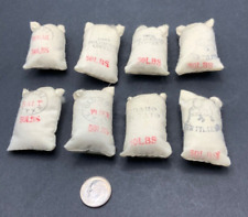 8 sacos vintage en miniatura para casa de muñecas de 50 libras harina de trigo sal accesorios de cocina segunda mano  Embacar hacia Argentina