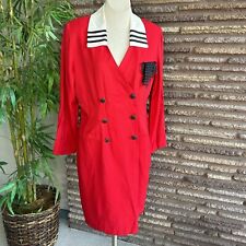 Vestido casaco náutico vintage anos 90 vermelho estúdio 1 peito duplo  comprar usado  Enviando para Brazil