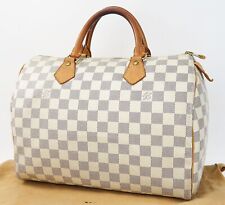 Authentic LOUIS VUITTON Speedy 30 Damier Azur Boston Hand Bag Purse #45234 til salgs  Frakt til Norway