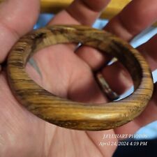 Vintage Natural Wood Bangle Handmade Brown, used for sale  Shipping to South Africa