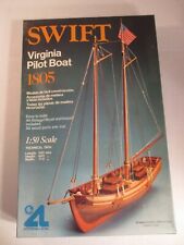 SWIFT VIRGINIA PILOT BOAT 1805 1:50 SCALE MODEL - VINTAGE 1982 READ opened box for sale  Shipping to South Africa