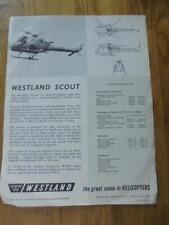 Westland scout promotional for sale  MORDEN