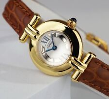 Reloj Cartier Must de Cartier Colisee Vermeil Cuarzo Oro Marrón Vintage Auténtico segunda mano  Embacar hacia Mexico