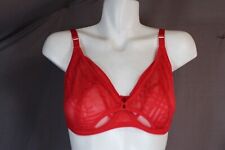 Freya 401422 Underwire Unlined Red Sheer Plunge bra size US size 36H for sale  Shipping to South Africa