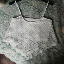 Crop top bianco usato  Grugliasco