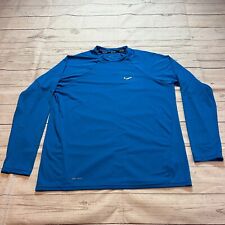 Nike Swim Long Sleeve UPF 40+ Shirt Rash Guard Blue Men's Size XL for sale  Shipping to South Africa