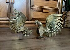 pair vintage brass roosters for sale  Waukee