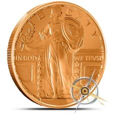 1 oz Copper Round - Standing Liberty, used for sale  Shipping to South Africa