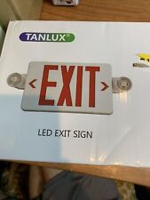 TANLUX Red Exit Sign with Emergency Lights, LED Emergency Exit Light., used for sale  Shipping to South Africa