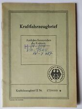 Grüner kfz brief gebraucht kaufen  Altenbamberg, Duchroth, Norheim