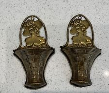 Pair vintage brass for sale  LEICESTER