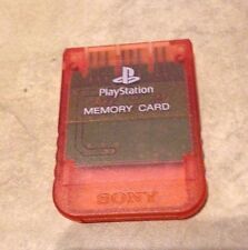 Used, Playstation 1 Official Sony Brand memory card in Clear Red Watermelon color PS1 for sale  Shipping to South Africa