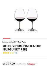 Riedel pinot noir for sale  Natick