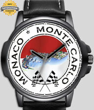 Relógio de pulso Mônaco Monte Carlo bandeira arte pulseira de couro de alta qualidade comprar usado  Enviando para Brazil