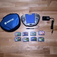 LeapFrog Leapster Learning System 20200 Blue + Power Cord, Case, & 8 Games Works for sale  Shipping to South Africa