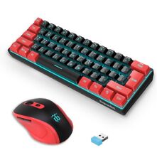 Usado, 60% teclado 2.4G Ratón Inalámbrico Combo Sensación Mercantil RGB Retroiluminado Ergonómico segunda mano  Embacar hacia Argentina