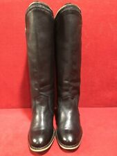 Used, Bronx Women Tall Black Biker Boots Size 7US-38EUR Genuine Leather 13933 Try umph for sale  Shipping to South Africa