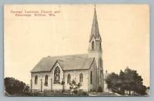 German Lutheran Church & Parsonage BRILLION Wisconsin~Antique Calumet County '14, used for sale  Shipping to South Africa