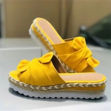 Sandalias con nudo de moño para interiores Zapatillas sin cordones Zapatos informales de verano Talla para mujer segunda mano  Embacar hacia Argentina