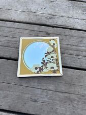 Espelho floral vintage papoula 5" moldura dourada ver fotos comprar usado  Enviando para Brazil