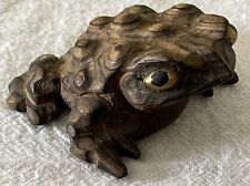 Vintage Cryptomeria OMC Japan Carved Wooden Toad Frog for sale  Shipping to South Africa